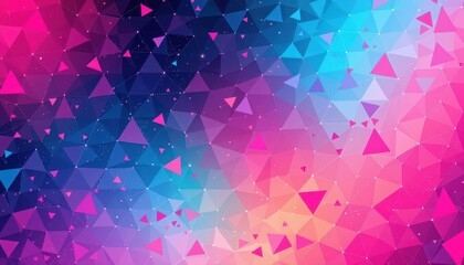 Obraz premium Vibrant Geometric Colorful Background with Triangular Shapes and Patterns