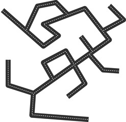 Creative maze puzzle for kid activities. path for location map. road map.