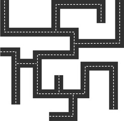 Creative maze puzzle for kid activities. path for location map. road map.