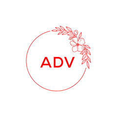 ADV  letter logo design