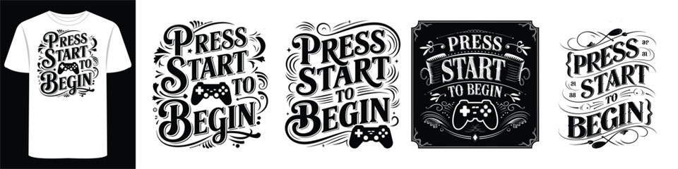 Fototapeta premium Vintage Urban T-Shirt Designs with Layered Typography and Motivational Phrases