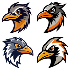 Obraz premium Emu head mascot logo design vector