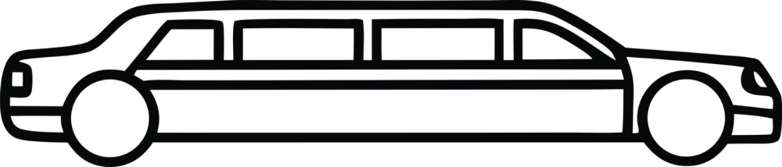 Obraz premium vector illustration of a limousine car