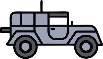 Military car Solid Icon