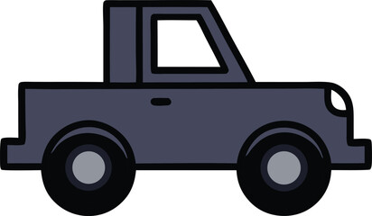 pickup truck icon on white background. 