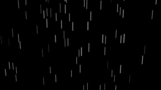 Rain Animation Transparent Stock Video Footage Falling raindrops footage animation in real-time. Strong & Heavy rain wall falling .