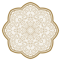 Mandala. Ethnicity round ornament. Ethnic style. Elements for invitation card. Oriental circular pattern, lace background. Cards,brochures,covers. Arabic, Islamic,asian, indian native african motifs.
