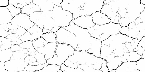 Sketch cracks black and white particle old distressed wall grunge surface texture background.  
