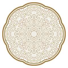 Mandala. Ethnicity round ornament. Ethnic style. Elements for invitation card. Oriental circular pattern, lace background. Cards,brochures,covers. Arabic, Islamic,asian, indian native african motifs.
