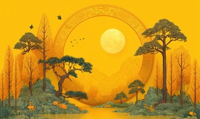Golden Hour Forest Portal