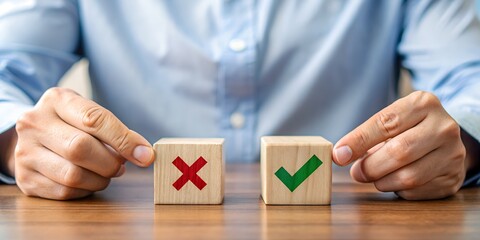 Making Crucial Decisions Weighing the Pros and Cons with Checkmarks and Crosses