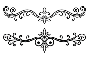 Minimal Decorative Divider Set in Thin Line Style | Simple and Elegant Vector Borders