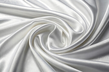 White gray satin texture that is white silver fabric silk panorama background with beautiful soft blur pattern natural.