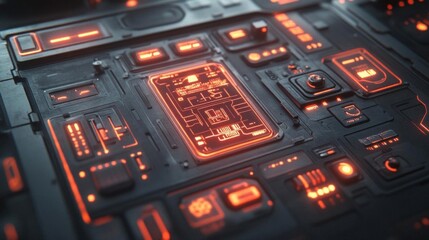 Futuristic Tech Interface Design