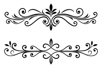 Minimal Decorative Divider Set in Thin Line Style | Simple and Elegant Vector Borders