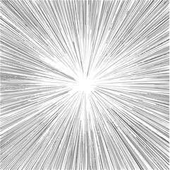 Obraz premium Radial burst of black lines from center creating dynamic energy effect. Vector illustration