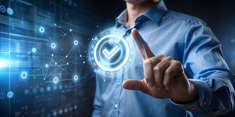 Digital Transformation Secure and Verified Data Systems for Enhanced Productivity - obrazy, fototapety, plakaty