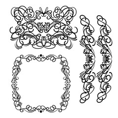 set of decorative elements for design