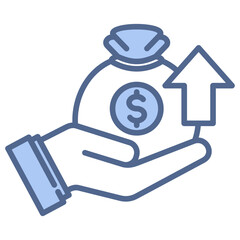 Revenue Blue Icon