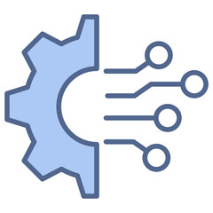 Obraz premium Data Integration Blue Icon