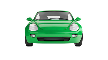 green car isolated on white background