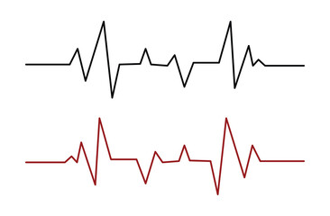Cardiogram line icon. EKG heart beat line vector. Cardiogram line icon, sign. pulse vector template. Heart rate monitor line vector isolated on white background. Vector illustration. Eps file 63.