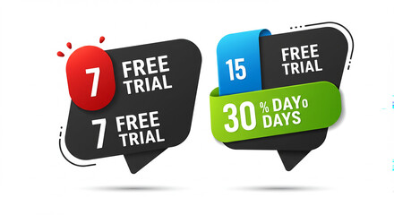 Free Trial 7 Days, Free Trial 15 Days, Free Trial 30 Days, Try Now, Limited Time Offer.

