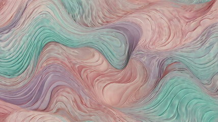 Fototapeta premium Abstract pastel swirls dreamy wave background