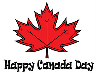  Canadian National Holiday Design Red Maple Leaf Vector for Festive Celebrations