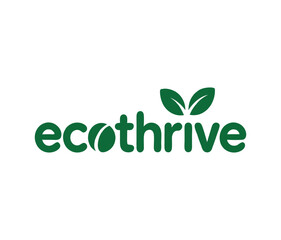 Ecothrive Logo - Sustainable Leaf Design