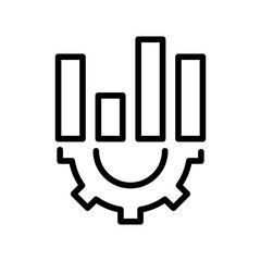 Fototapeta premium Corporate outline icon. Business icon isolated on white background. Transparent background, minimalist symbol. Vector images 