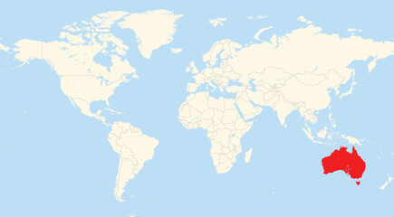Location map of Australia in Australia