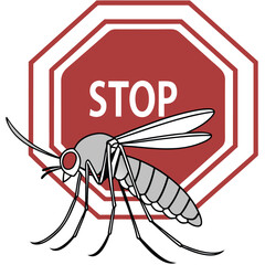 Adobe Illustrator Artwork  simple shape mosquito logo design vector.