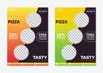 Burger and Pizza Combo Offer Flyer Design.