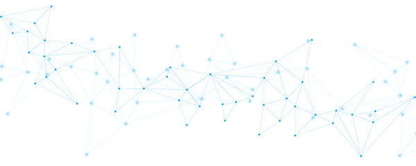 Abstract blue digital technology futuristic communication high tech concept background. Technology dots lines connect network background.