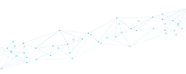 Abstract blue digital technology futuristic communication high tech concept background. Technology dots lines connect network background.