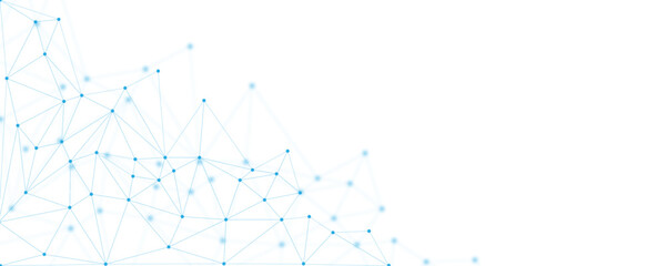Abstract blue digital technology futuristic communication high tech concept background. Technology dots lines connect network background.