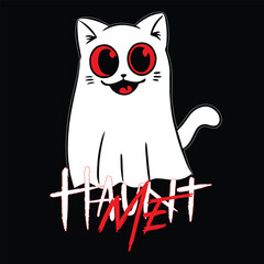 Haunt me carton illustration vector 