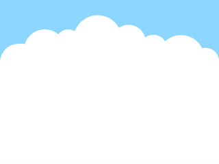シンプルな空と雲のフレーム