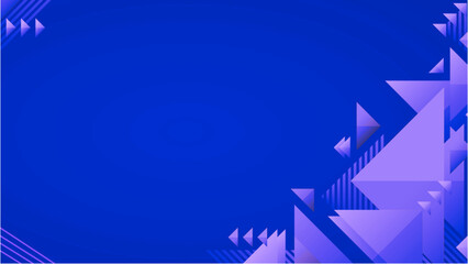 Abstract Geometric Background with Purple Triangles and Blue Gradient