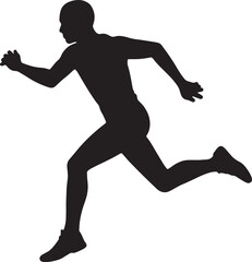 silhouette of a man running