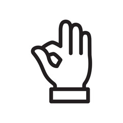 Gestures Of Human Hands, Perfectly ok Hand Symbol Icon In Trendy Design Vector Eps 10