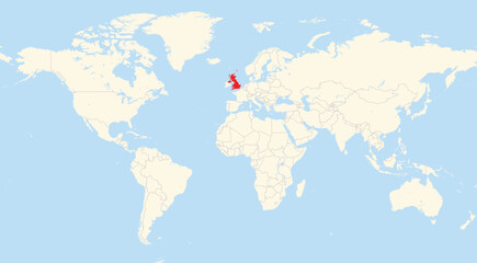 Location map of the United Kingdom in Europe