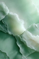 Fototapeta premium Light-infused seafoam green formations create an ethereal, abstract landscape reminiscent of glacial ice and otherworldly terrains.