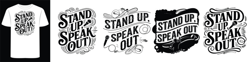 Feminism & Political Activism Posters and Apparel with Motivational Typography