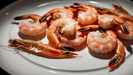 Two snails with brown shells on a black background closeup