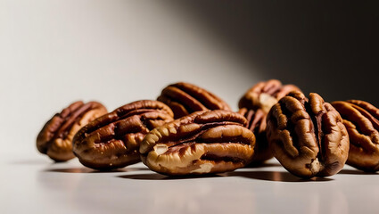 Obraz premium Close up of chocolate cookies and truffles with coffee beans and mocha tones