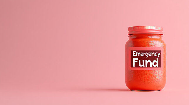 Emergency Fund Jar: A visual reminder to save for unexpected events, promoting financial security and peace of mind in a playful, accessible way.