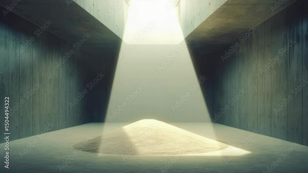 Poster a sandy mound in a room setting, suitable for use as a decorative element or props in various scenes