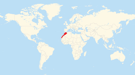 Location map of Morocco in Africa